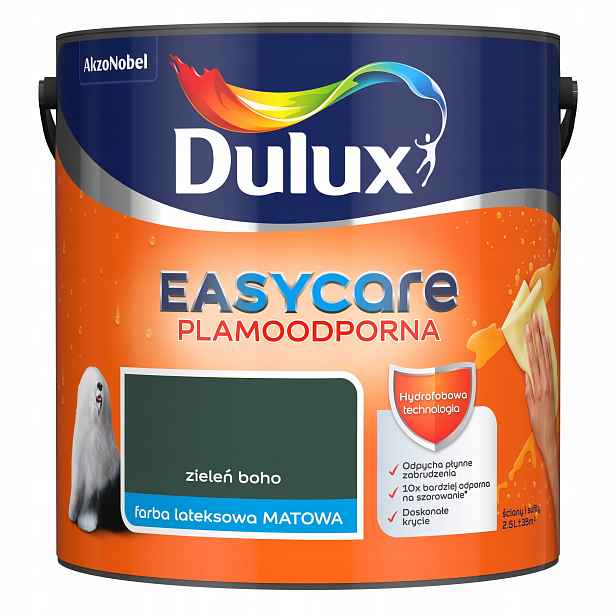 Dulux EasyCare barva na stěnu Zeleň Boho mat 2,5L
