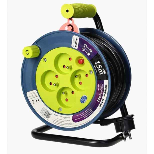 Prodlužovací přívod Orno OR-AE-1339/L, 15m, 4x zásuvka, H05VV-F 3x1 Pvc