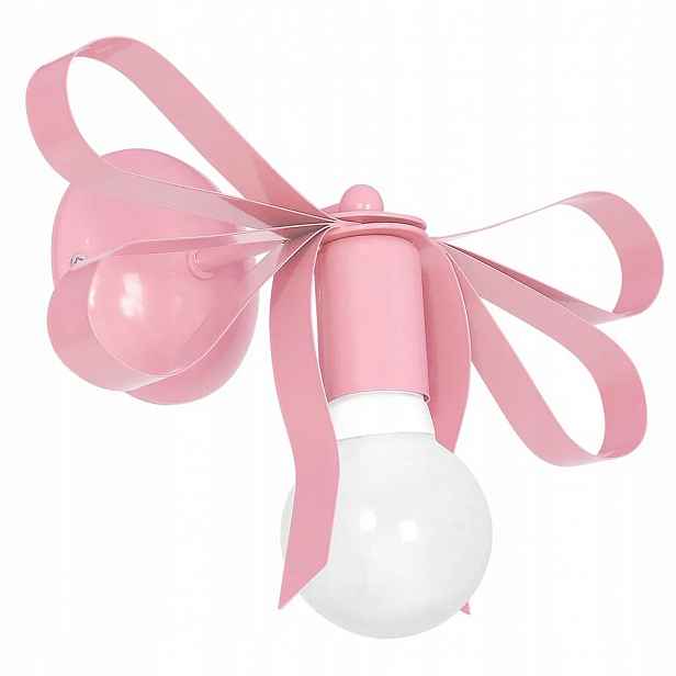Roztomilá nástěnná lampa růžová mašlička 1xE27 60W Emma Pink MLP1038 Eko-light