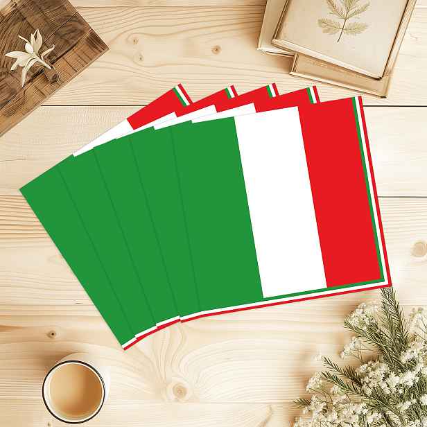 TEMU 25 ks ubrousků na párty s italské vlajky, potřeby na párty, sváteční dekorace, ubrousky na párty s italskou vlajkou v červené, bílé a zelené