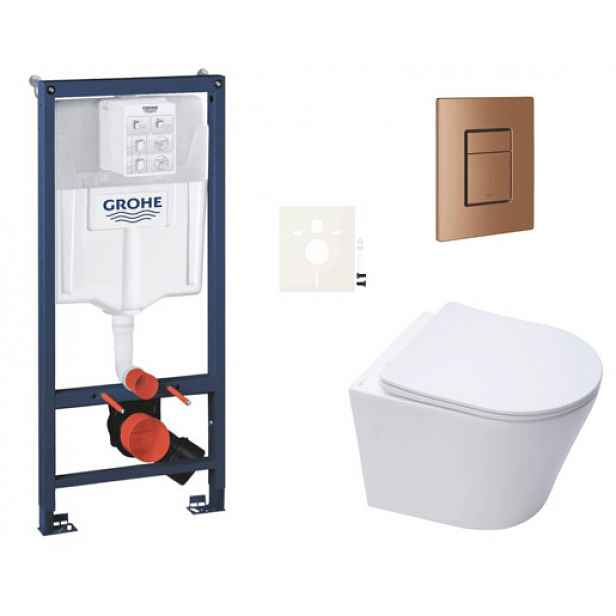 Závěsný wc set do lehkých stěn / předstěnová montáž Swiss Aqua Technologies Infinitio SIKOGRSIN10SCDL0