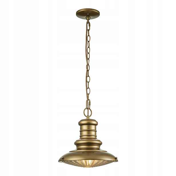 Venkovní závěsná lampa klasická retro hnědá 30 cm IP44 Feiss