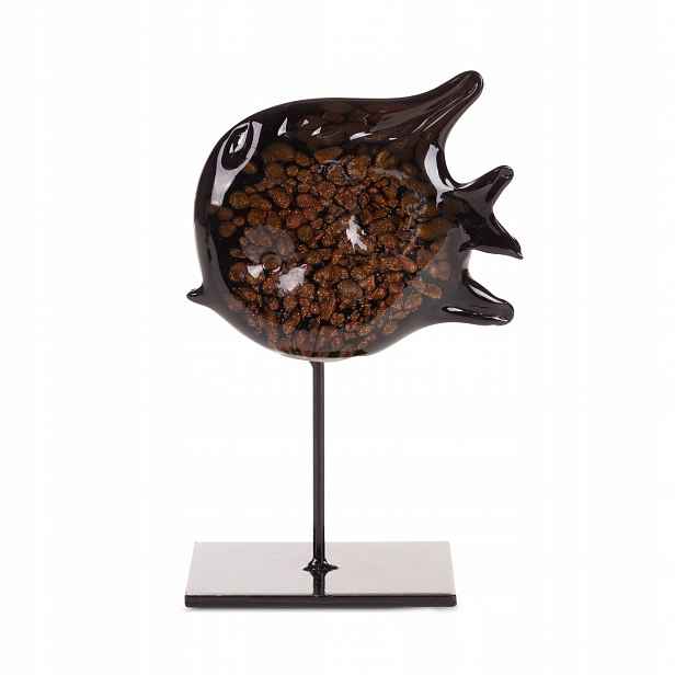 Dekorativní skleněná figurka Greta 13 × 6 × 19 cm hnědá