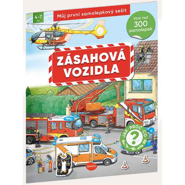 Ella&Max Můj první samolepkový sešit – ZÁSAHOVÁ VOZIDLA