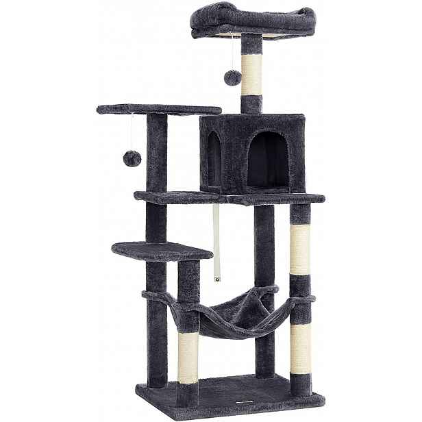 Kočičí stromové škrabadlo CAT PALACE, šedé