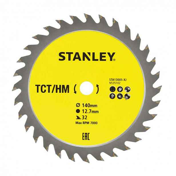 Stanley - Pilový kotouč na dřevo 140x12,7 mm, 32 zubů STA13005-XJ