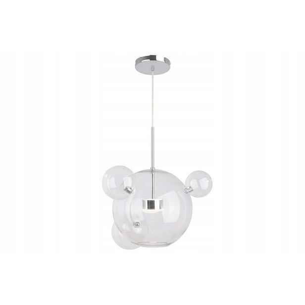 Závěsná Led lampa chromová dekorativní skleněná koule 30 cm 3 kuličky Reality