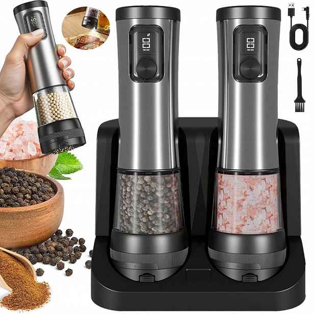 Elektrický Mlýnek Na Sůl A Pepř, Koření, Regulace Mletí, Sada X2