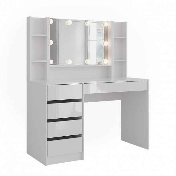Vicco TOALETNÍ STOLEK Sherry Bílá/bílý vysoký lesk 119.8 cm 5 dílů