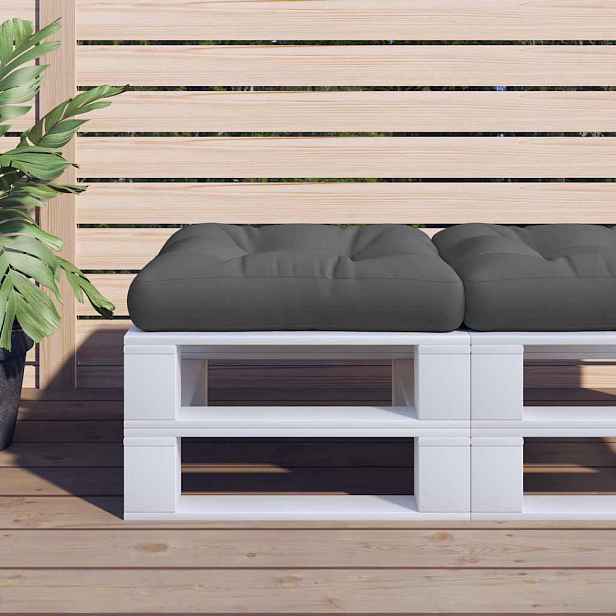 vidaXL Poduška na palety šedá 58 x 58 x 10 cm textil