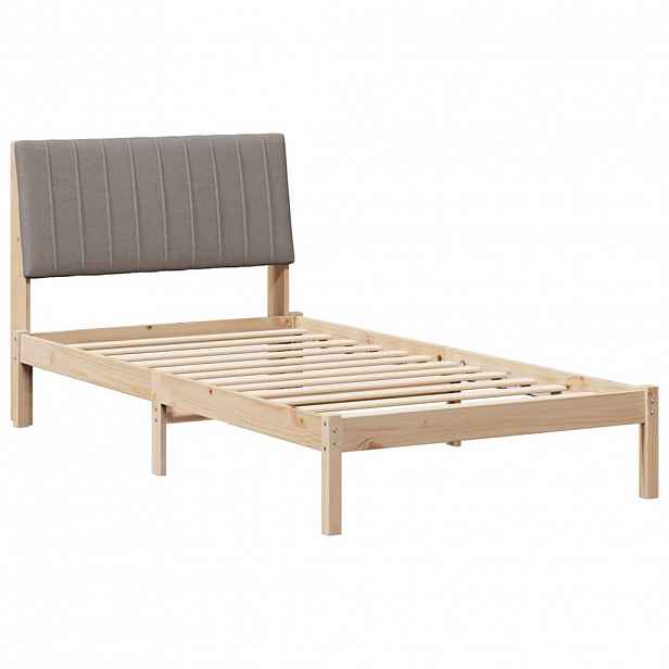 vidaXL Rám postele s čelo Hnědá 100 x 200 cm Masivní borové dřevo