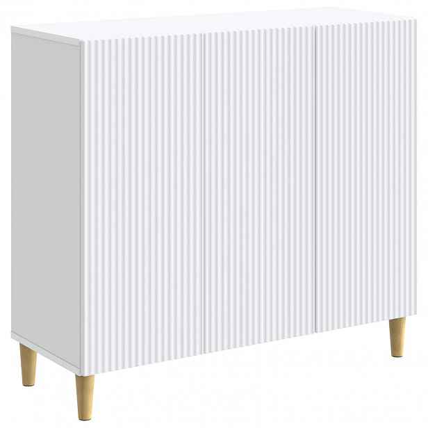vidaXL Servírovací skříň Bílá 89 x 34,5 x 80 cm Kompozitní dřevo
