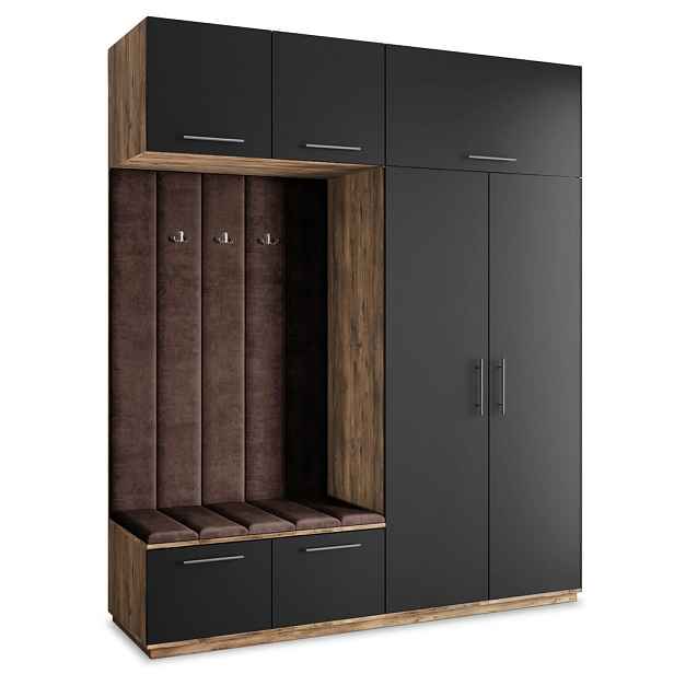 MASSENO MODERNÍ PŘEDSÍŇOVÁ SESTAVA REMA, 200/240/60 cm, dub Lefkas