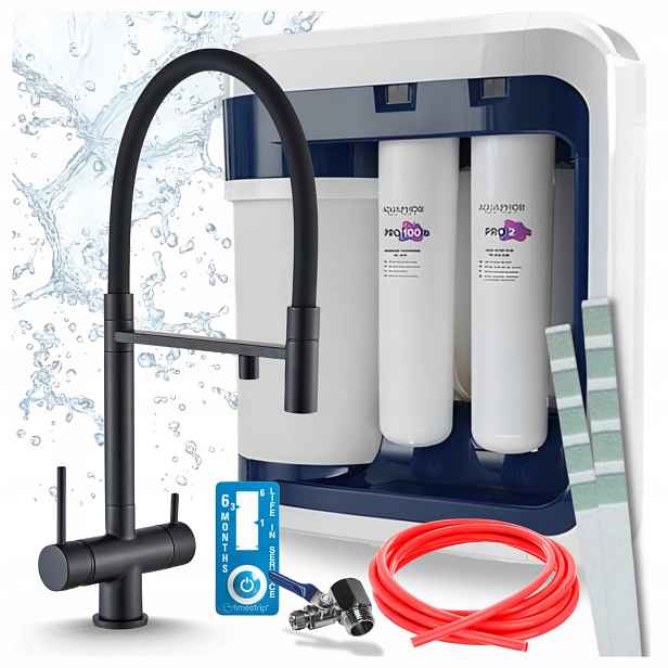 Kuchyňský Kohoutek Flexibilní Černý Filtr Aquaphor RO202S Pro Reverzní Osmózu