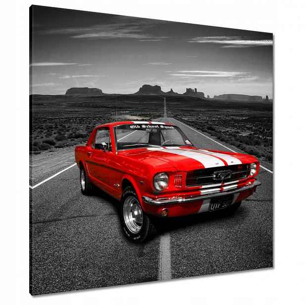 Obrazy 80x80 Červený Ford Mustang