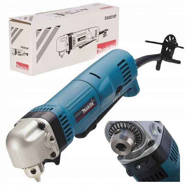 Úhlová Vrtačka 10MM S Bočním Světlem Kompaktní Makita DA3010F