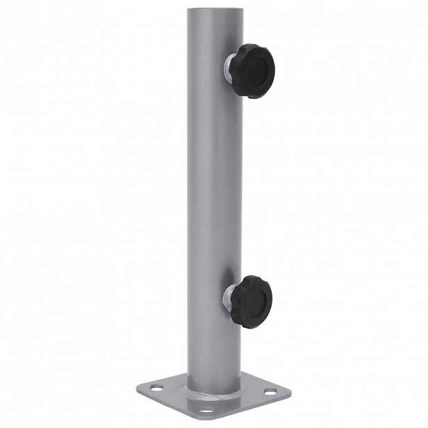 vidaXL Základna pro slunečník pro tyč Ø 32/34/38 mm stříbrná ocel