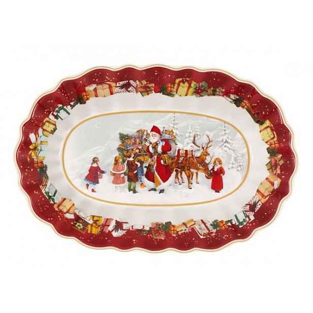 Villeroy & Boch Toy's Fantasy oválná mísa, Santa a děti, 29 x 19 cm
