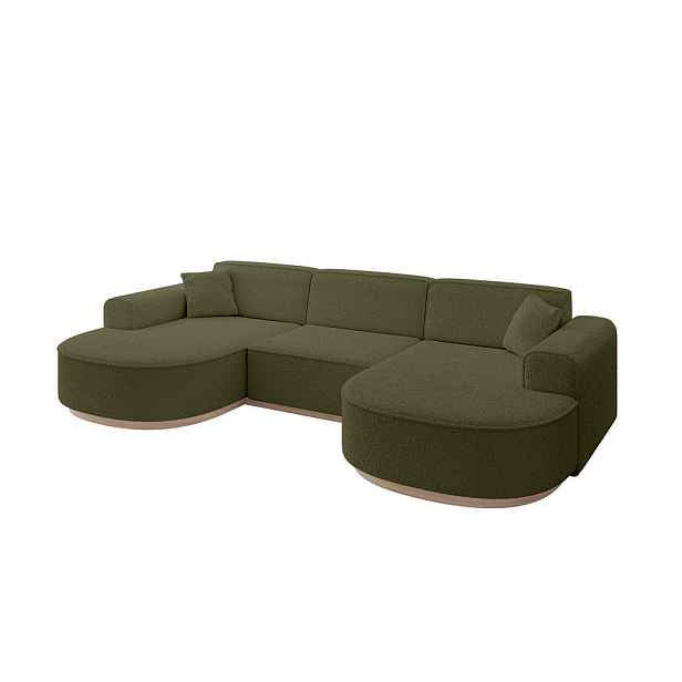 ALTDECOR SEDACÍ SOUPRAVA ve tvaru U MARI-U1-v1 303x171x83 Zelená Buklé