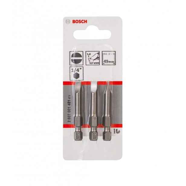 Bosch - Sada bitů S1,0x5,5, délka 49 mm, 3 ks 2607001481
