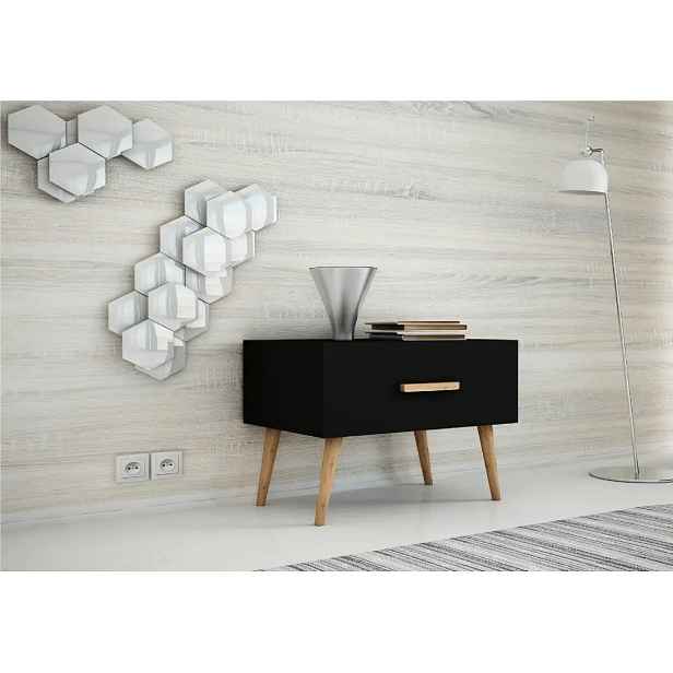 Casarredo Noční stolek KINGSTON 1 černá