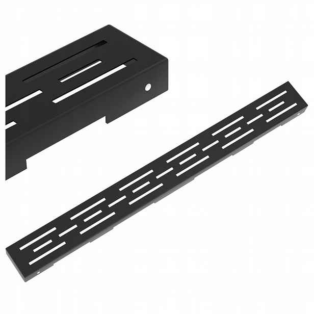 Kryt lineárního odtoku Flat 110 cm černá nerezová ocel 304 WK01