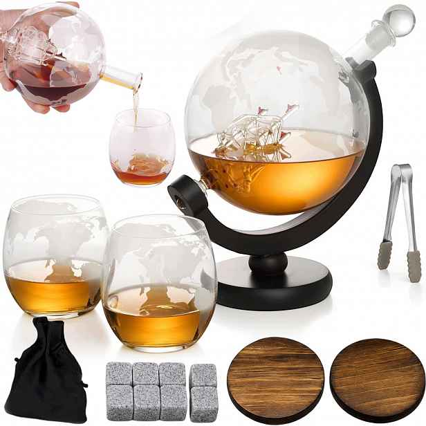 Sada Na Whisky Karafa Globus Sklenice Dárek K Narozeninám Tatínka Chlapa