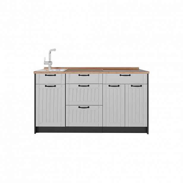 Vicco KUCHYŇSKÝ BLOK Fame-Line, Bílý venkovský dům, 150 cm, PD Dub