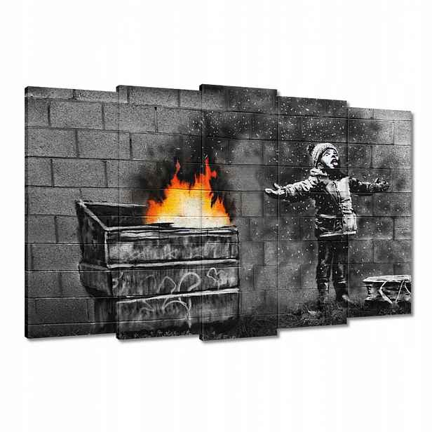Obrazy 150x95 Banksy Sníh Smog