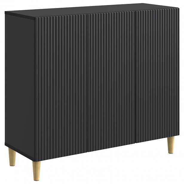 vidaXL Servírovací skříň Černá 89 x 34,5 x 80 cm Kompozitní dřevo