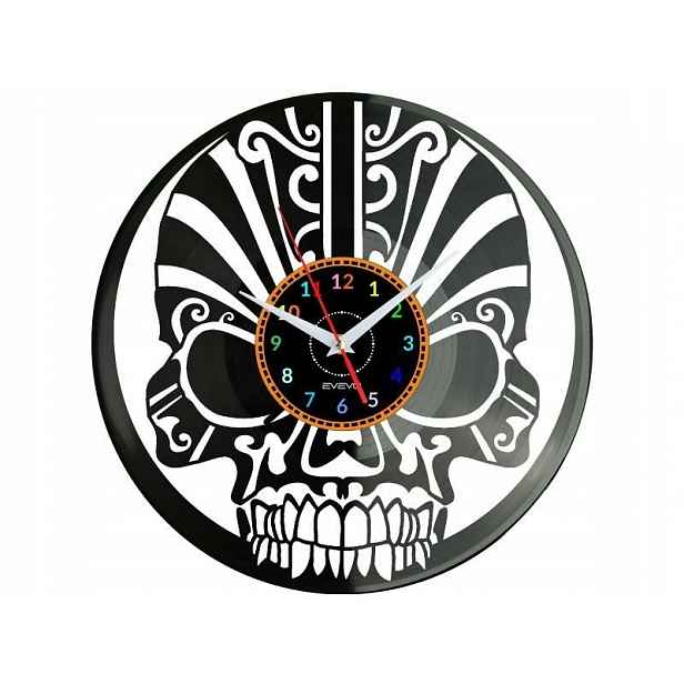 Lebka Skeleton Nápad na Dárek Nástěnná Dekorace z vinylové desky