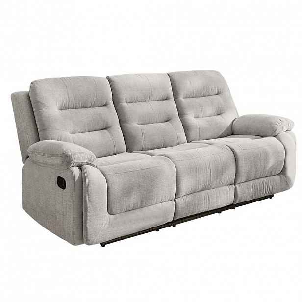 luma-home 3-MÍSTNÁ RELAXAČNÍ POHOVKA s pružinovým jádrem, Š220/H98/V103 cm, šedá ženilka / 15503
