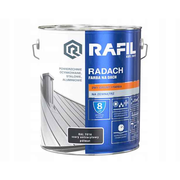 Radach 10l Šedá antracitová Ral 7016 polomatná Rafil