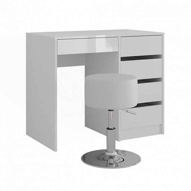 Vicco TOALETNÍ STOLEK Sherry Bílá/bílý vysoký lesk 89.8 cm s stoličkou