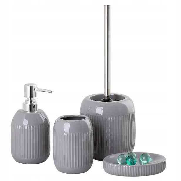 Šedý elegantní koupelnový set Luxusní Jemný