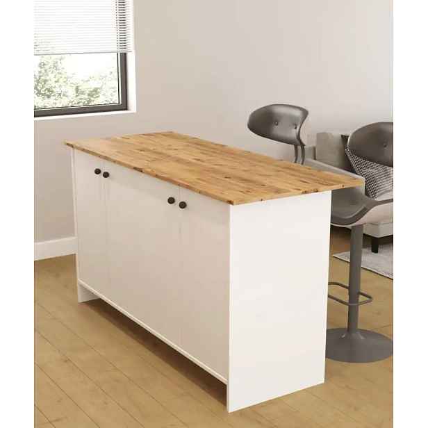 Casarredo Kuchyňský ostrůvek VENTURI ÚP - bílá/borovice