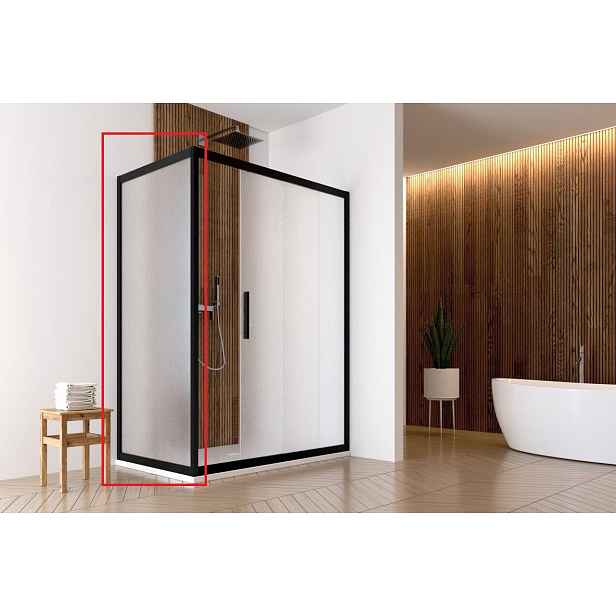 Forte Pevná stěna BE.COLORS F1 — Barva rámu - 496 champagne, Rozměr A - 80, Výplň - Acidato bezpečnostní sklo - 6 mm