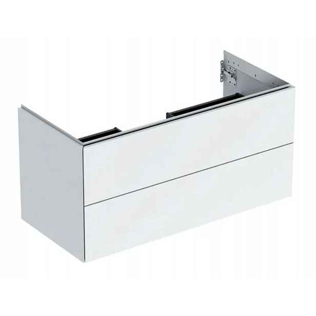 Geberit ONE - Umyvadlová skříňka 104x50x47 cm, 2 zásuvky, lesklá bílá 505.264.00.1