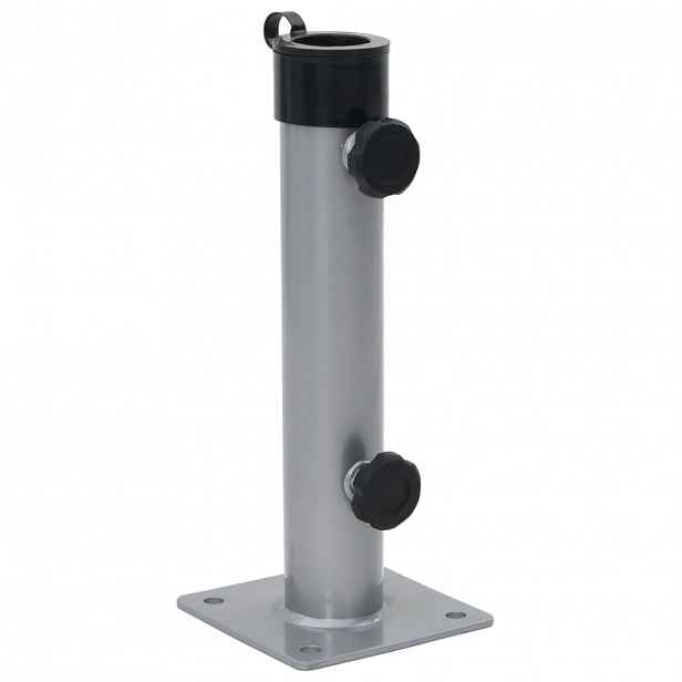 vidaXL Základna pro slunečník pro tyč Ø 38/48 mm stříbrná ocel