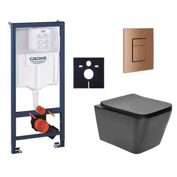 Závěsný wc set do lehkých stěn / předstěnová montáž Swiss Aqua Technologies Infinitio SIKOGRSIN12BSCDL0