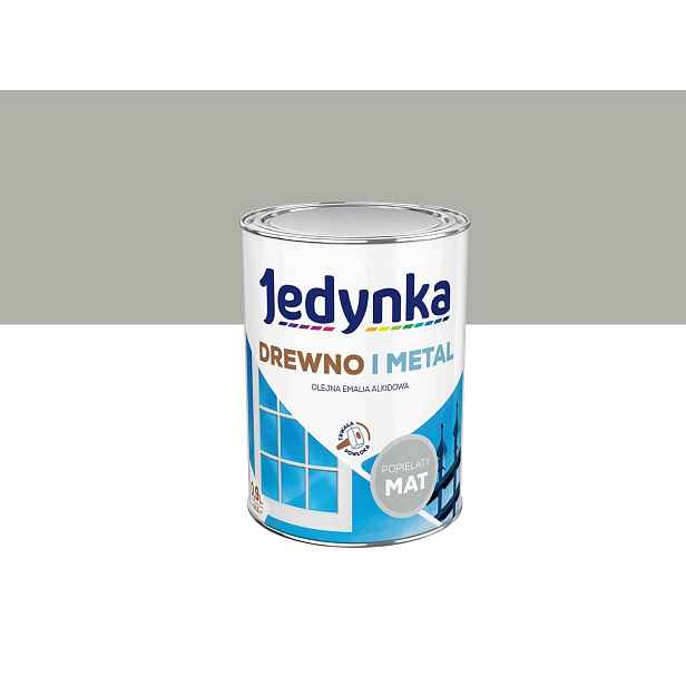 Jedynka Olejová alkydová smaltovaná hmota na dřevo a kov, matná, popelavá, 0,9 l