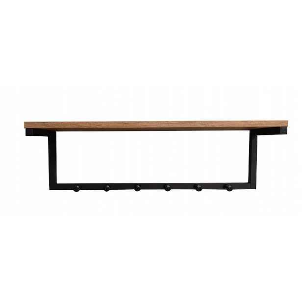 Nástěnný Věšák S Policí Open KL04-4 Alu Loft 50 CM