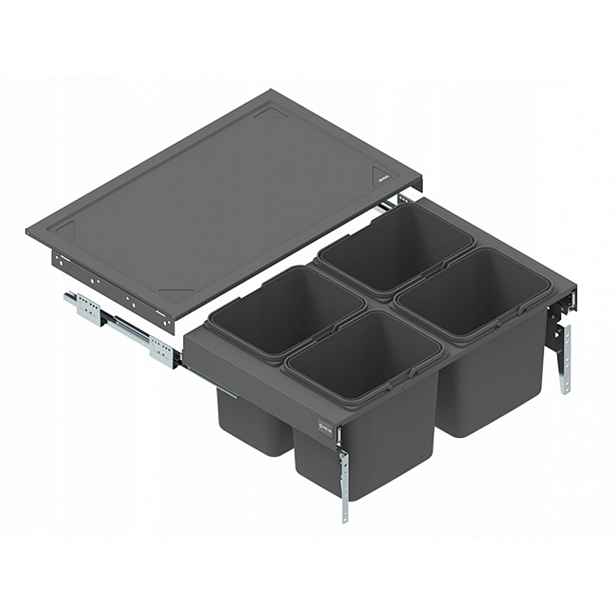 Segregátor Odpadkový Koš Pro Vestavbu Do Skříně 80 CM Rejs Segrego 4X15L Gr