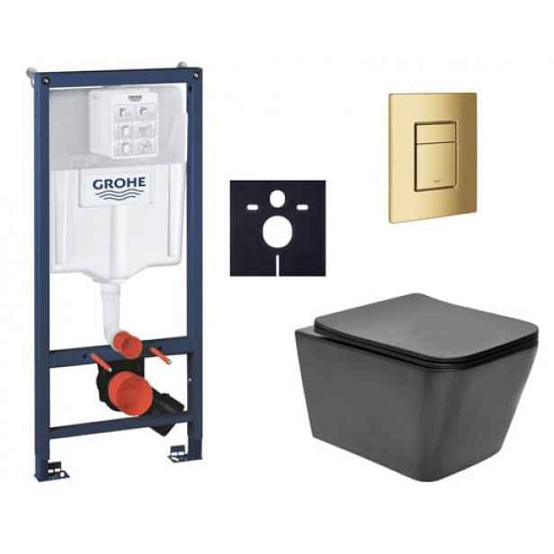 Závěsný wc set do lehkých stěn / předstěnová montáž Swiss Aqua Technologies Infinitio SIKOGRSIN12BSCGL0
