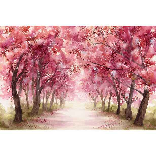 Fototapeta Flizelina Krajina Příroda Park Stromy Alejka Květiny 254x184 130g