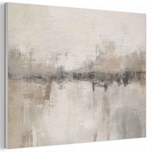MuchoWow AKUSTICKÝ obraz Moderní umění - Abstraktní - Béžová 100x70 cm