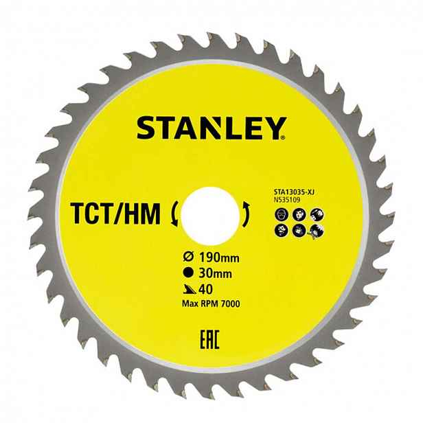 Stanley - Pilový kotouč na dřevo 190x30 mm, 40 zubů STA13035-XJ