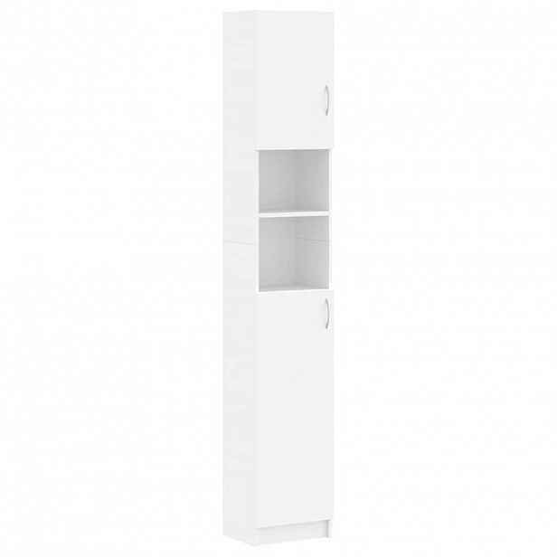 vidaXL Koupelnová skříňka bílá 32 x 25,5 x 190 cm kompozitní dřevo