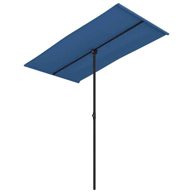 vidaXL Zahradní slunečník s hliníkovou tyčí 180 x 110 cm azurově modrý