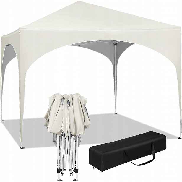 Zahradní Pavilon Stan Uv 50+ Pop Up Pe Béžový 3 x 3 x 2,5 m Woltu Zahrada